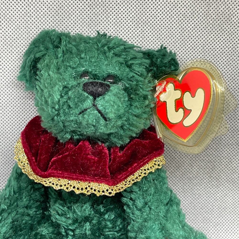 Ty Ty Attic Treasures - Laurel The Bear Happy Holly-days Christmas Teddy 8.0"